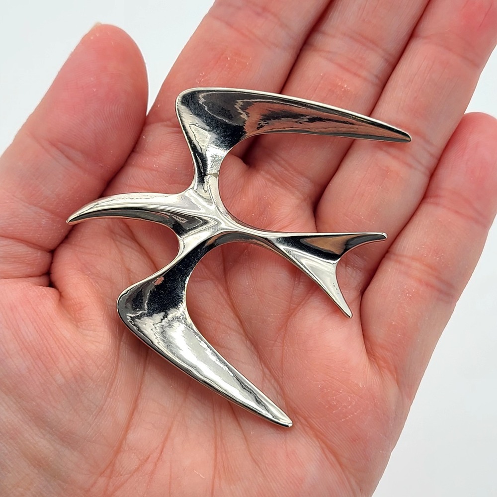 Vintage Sarah Coventry MCM Mod 60s 70s Seagull Bird Brooch Pin